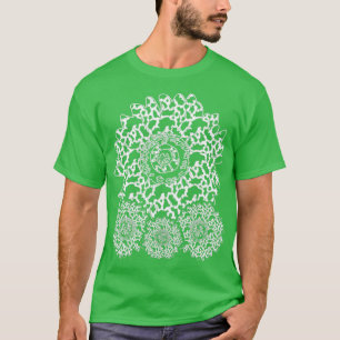 T-shirt Fleurs imprimées de vache animale Motif de vache