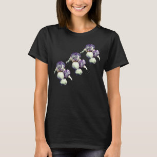 T-shirt Fleurs Iris Pourpres