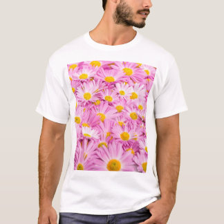 T-shirt Fleurs Jaunes Roses Arrière - plan sans couture