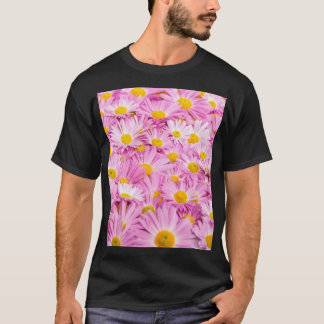 T-shirt Fleurs Jaunes Roses Arrière - plan sans couture