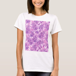T-shirt Fleurs lilas rose aquarelle