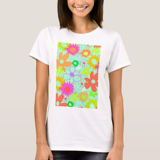 T-shirt Fleurs mélangées (Devant)