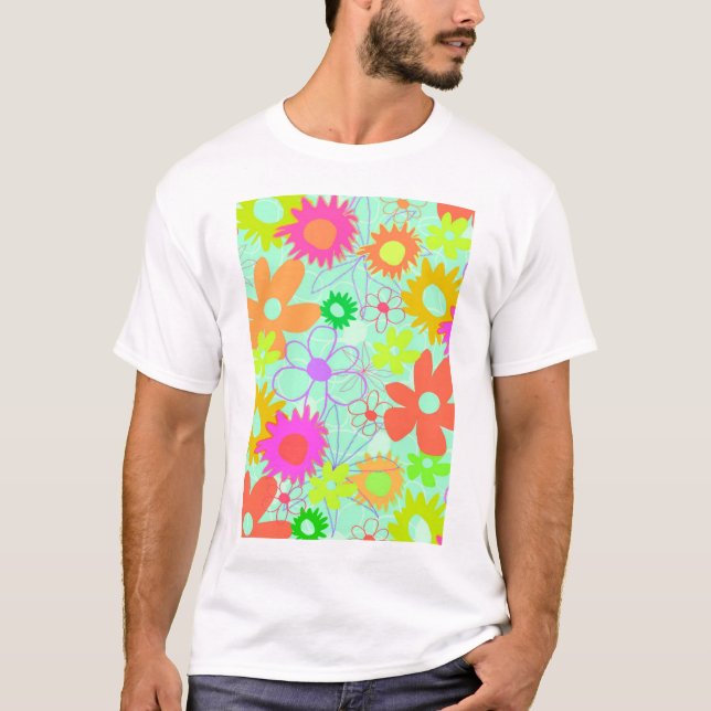T-shirt Fleurs mélangées (Devant)
