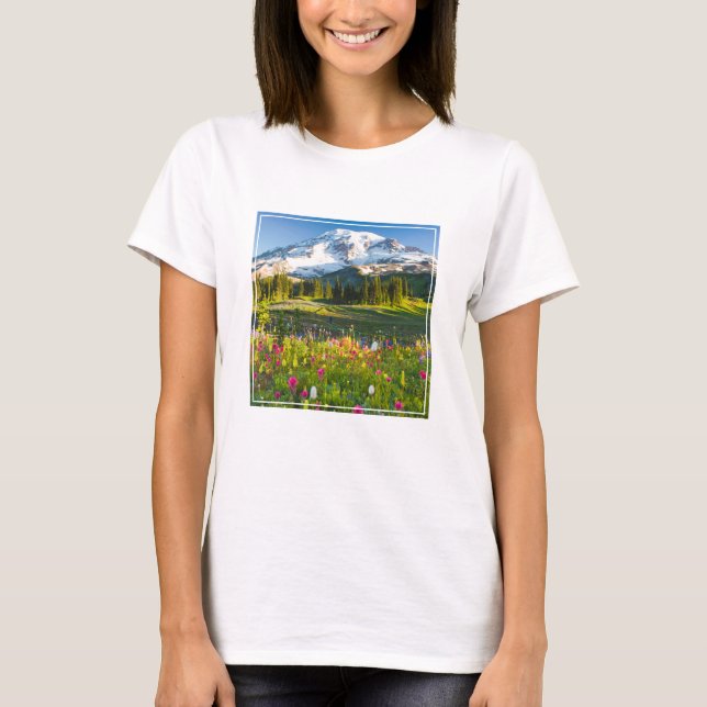 T-shirt Fleurs | Mt. Rainier Fleurs sauvages (Devant)
