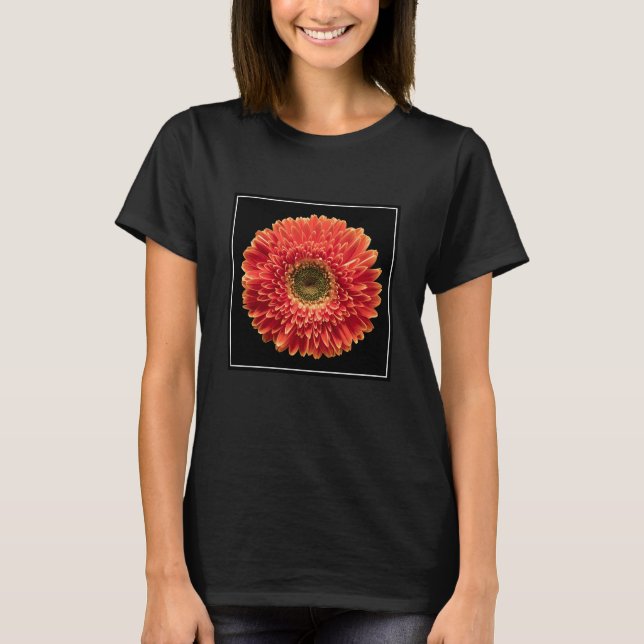 T-shirt Fleurs | Orange Gerbera Daisy (Devant)