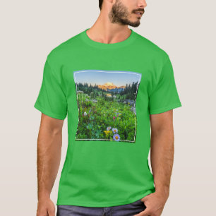 T-shirt Fleurs   Parc national du Mont Rainier
