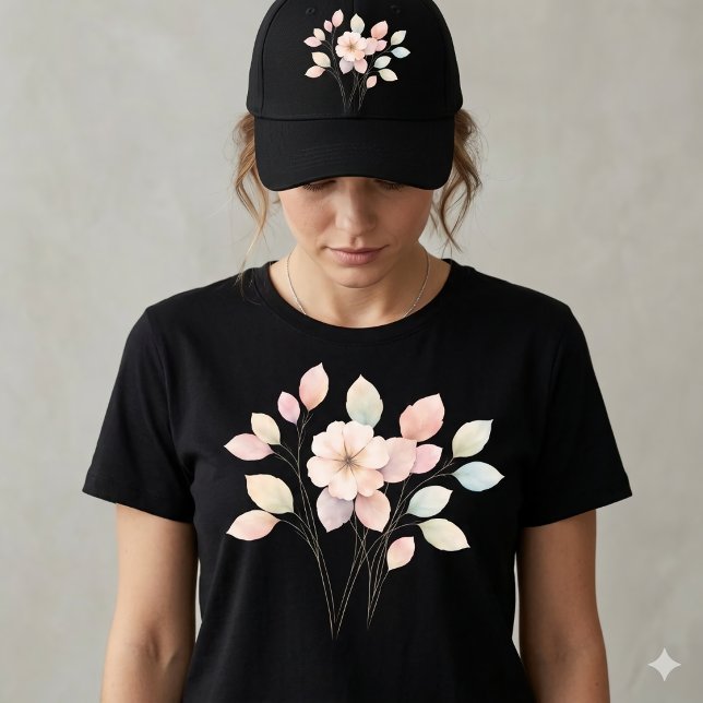 T-shirt Fleurs Parfaites au Pastel (Créateur téléchargé)
