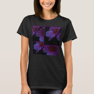 T-shirt fleurs peintes à l'huile en violet