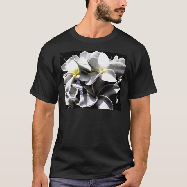 T-shirt Fleurs Plumeria Artistique (Devant)
