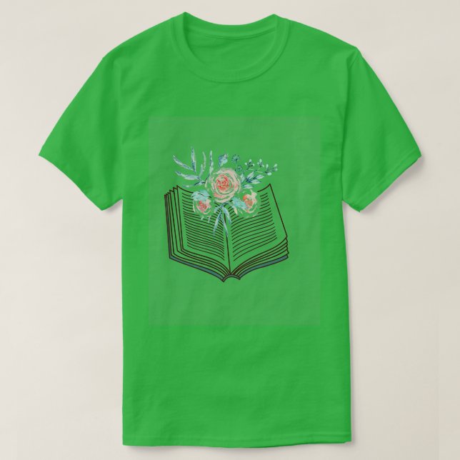 T-shirt fleurs poussant à partir du livre 2020 (Design devant)