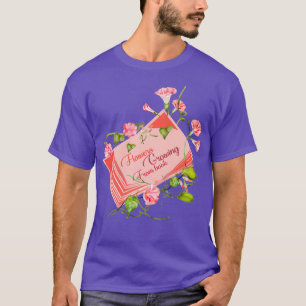 T-shirt Fleurs poussant à partir du livreLe livre de jardi