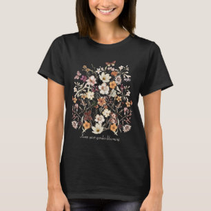 T-shirt Fleurs Pressées Nom Fleur sauvage Cottagecore