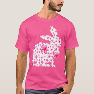 T-shirt Fleurs printanières de lapin de Pâques florales Ra