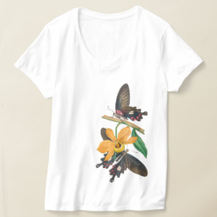 T-shirt Fleurs printanières et papillons