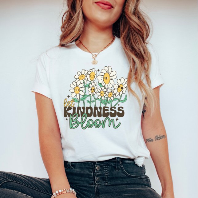 T-shirt Fleurs Rétro Laisser S'Éclairer (Créateur téléchargé)