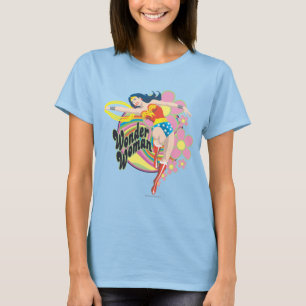 T-shirt Fleurs rétro Wonder Woman