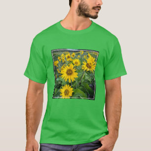 T-shirt Fleurs Rivière Balsomroot Columbia, Oregon
