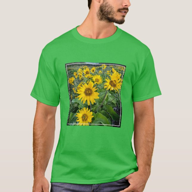 T-shirt Fleurs | Rivière Balsomroot Columbia, Oregon (Devant)
