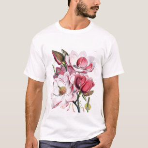 T-shirt Fleurs roses de magnolia