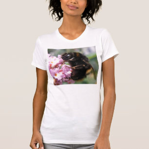 T-shirt Fleurs roses et boursouflées T
