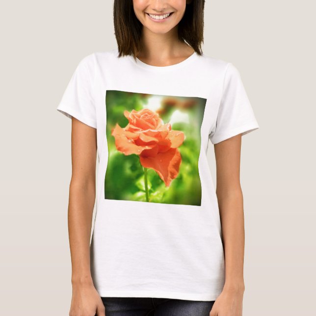 T-shirt Fleurs Roses romantiques (Devant)