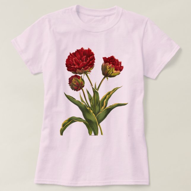 T-shirt Fleurs Rouges (Design devant)