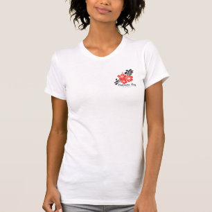 T-shirt Fleurs rouges de ketmie d'Hawaï