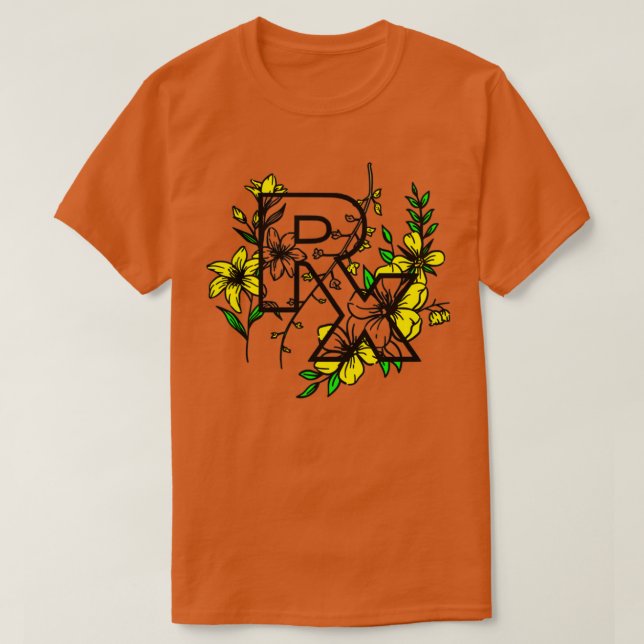 T-shirt Fleurs Rx Jaunes (Design devant)