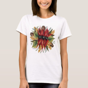 T-shirt Fleurs sauvages australiens - pois de désert de