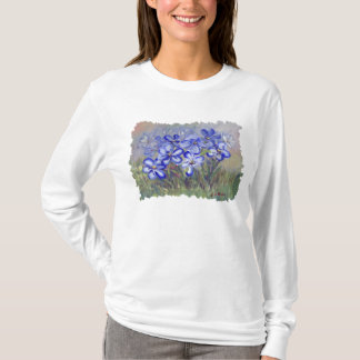 T-shirt Fleurs sauvages bleus dans une peinture de