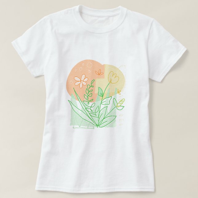 T-shirt Fleurs sauvages botaniques Nature Amoureux Vibes d (Design devant)