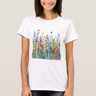 T-shirt Fleurs sauvages colorés, Botaniques, Floral Active