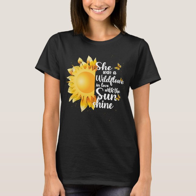 T-shirt Fleurs sauvages d'été et soleil (Devant)