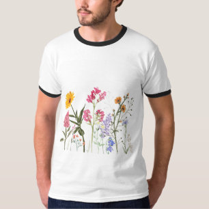 T-shirt Fleurs Sauvages, Floral Pastel Botanique Vintage