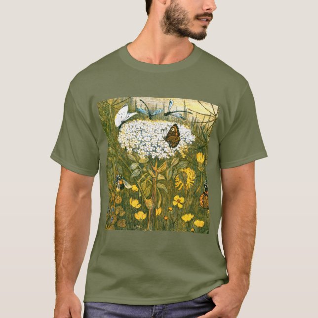 T-shirt Fleurs sauvages néerlandais Art Nouveau Meadow, Pa (Devant)