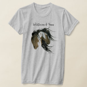 T-shirt Fleurs sauvages & Rêve de chevaux Art de Bihrle T