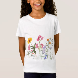 T-shirt Fleurs Sauvages, Tee Botanique Vintage,