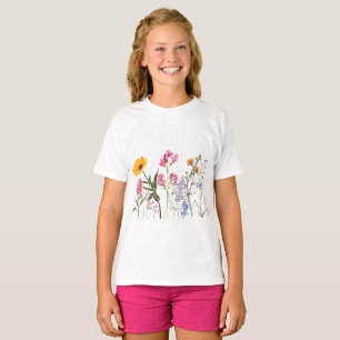 T-Shirt Fleurs Sauvages, Tee-shirt Enfant Botaniqu