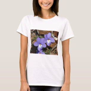 T-shirt Fleurs Sauvages Violette à Pieds d'Oiseau III Cade