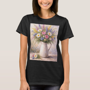 T-shirt Fleurs sauvages vivantes – Prairie estivale nature