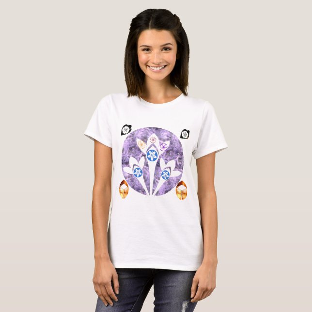 T-shirt fleurs spectaculaires (Devant entier)