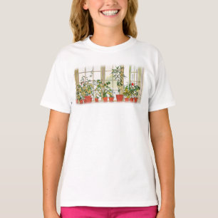 T-shirt Fleurs sur le rebord de la fenêtre par Carl Larsso