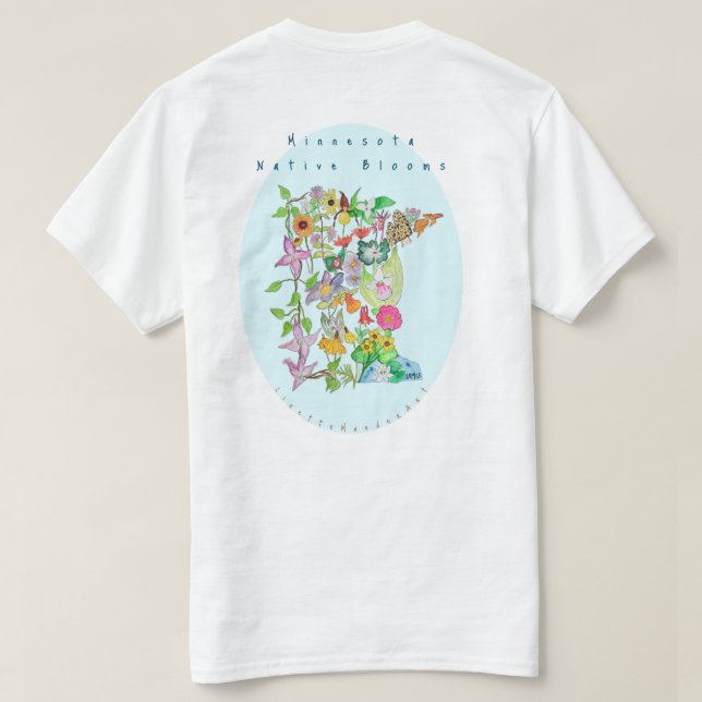 T-shirt Fleurs T-Chemises, Champignons, Fleurs de fleurs i (Design dos)