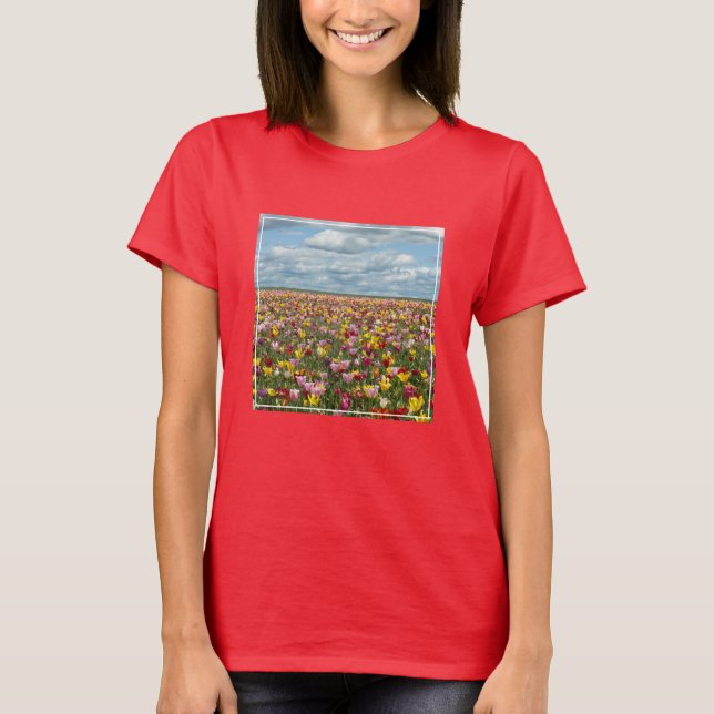 T-shirt Fleurs | Tulips Willamette Valley Oregon (Devant)