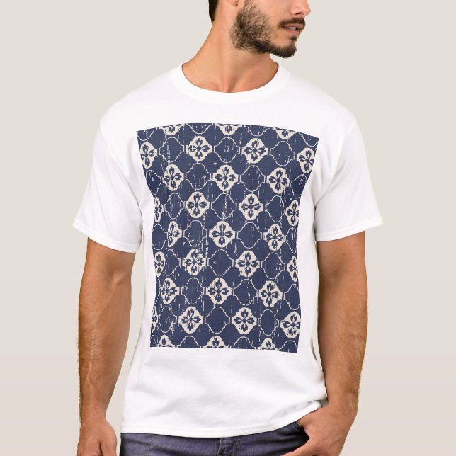 T-shirt Fleurs usées : Vintage sans joint (Devant)