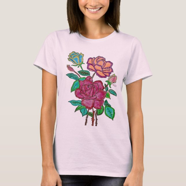T-Shirt Fleurs Vibrantes (Devant)