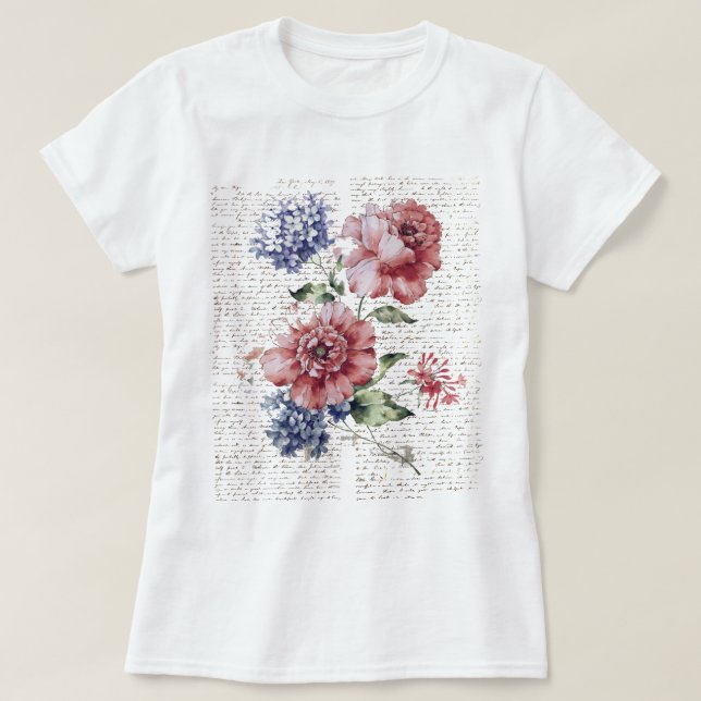 T-shirt Fleurs vintages (Design devant)