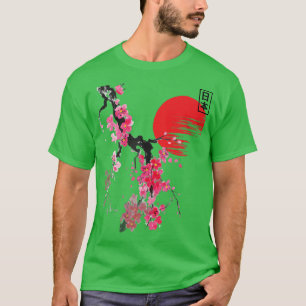 T-shirt Fleurs vintages de fleurs de cerisier Sakura Chêne