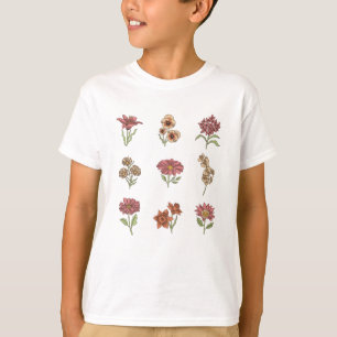 T-shirt Fleurs Vintages fleurs sauvages Botanique