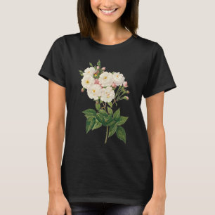 T-shirt Fleurs vintages Flore Blush Noisette Rose Redoute